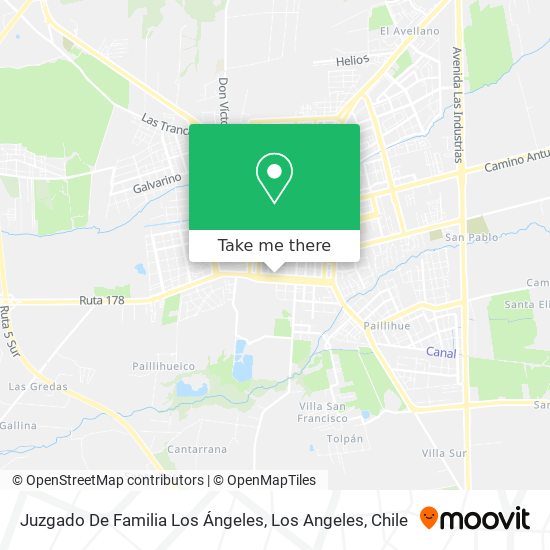 Mapa de Juzgado De Familia Los Ángeles
