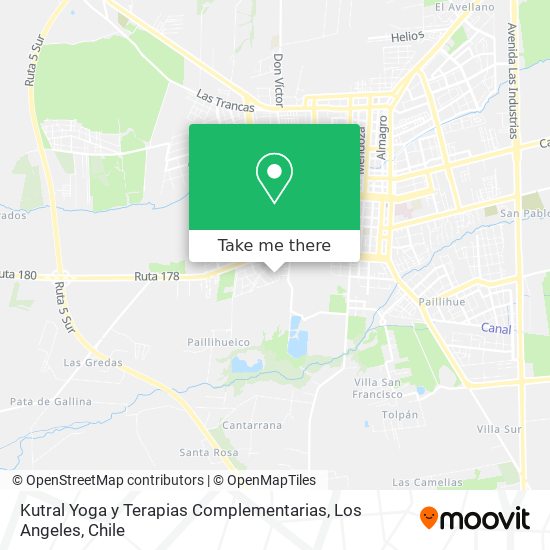 Mapa de Kutral Yoga y Terapias Complementarias