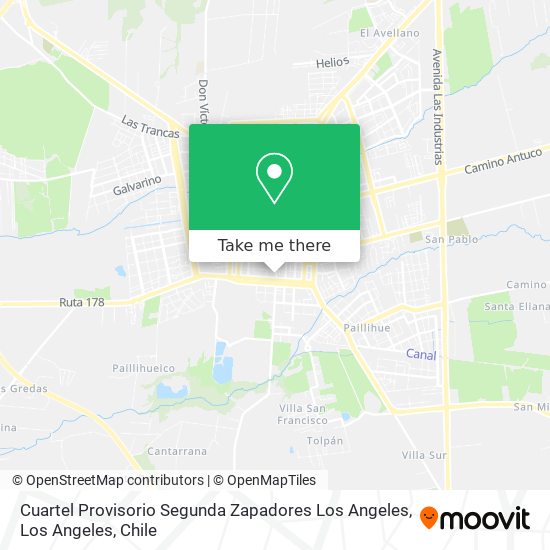 Cuartel Provisorio Segunda Zapadores Los Angeles map