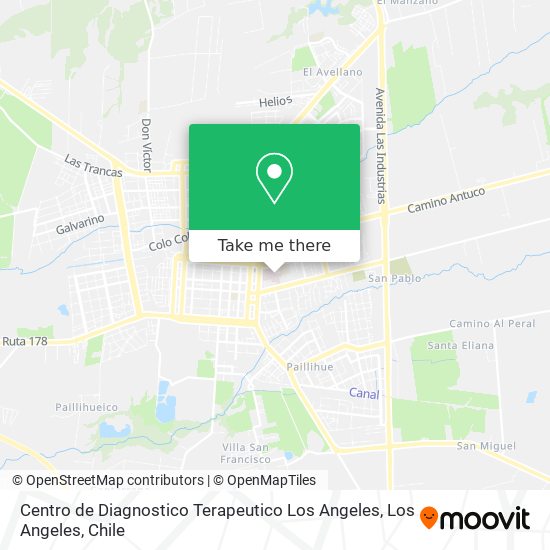 Mapa de Centro de Diagnostico Terapeutico Los Angeles