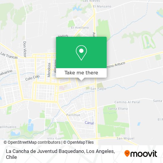 La Cancha de Juventud Baquedano map