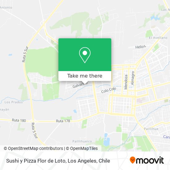 Mapa de Sushi y Pizza Flor de Loto