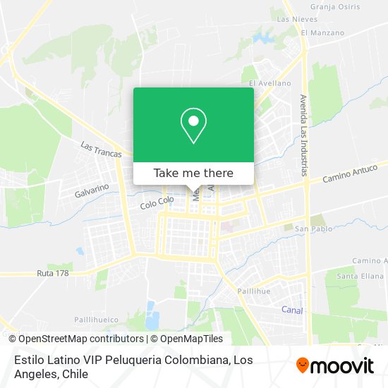 Mapa de Estilo Latino VIP Peluqueria Colombiana