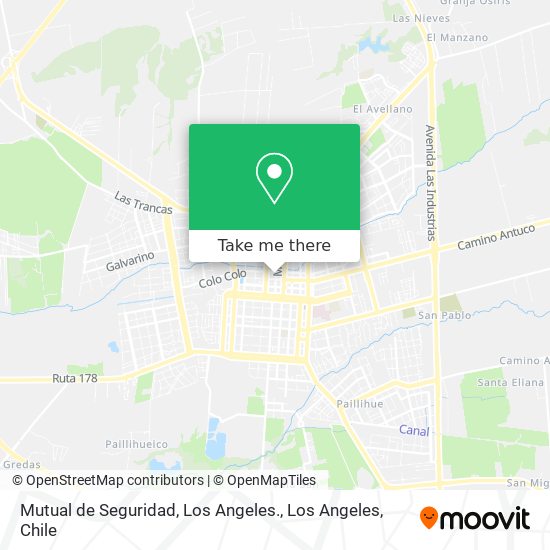 Mutual de Seguridad, Los Angeles. map