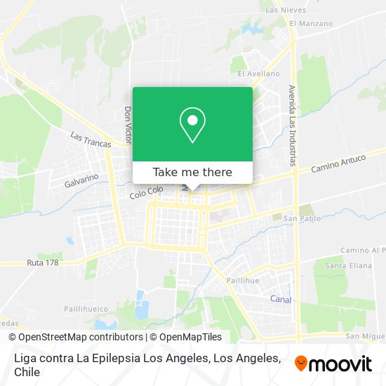 Liga contra La Epilepsia Los Angeles map