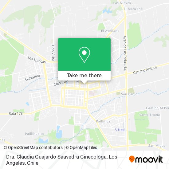 Mapa de Dra. Claudia Guajardo Saavedra Ginecológa
