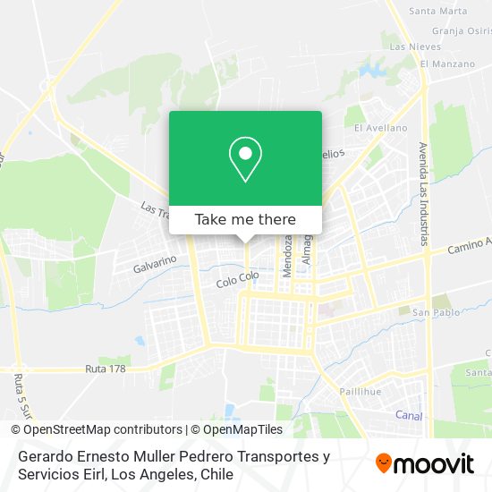 Mapa de Gerardo Ernesto Muller Pedrero Transportes y Servicios Eirl