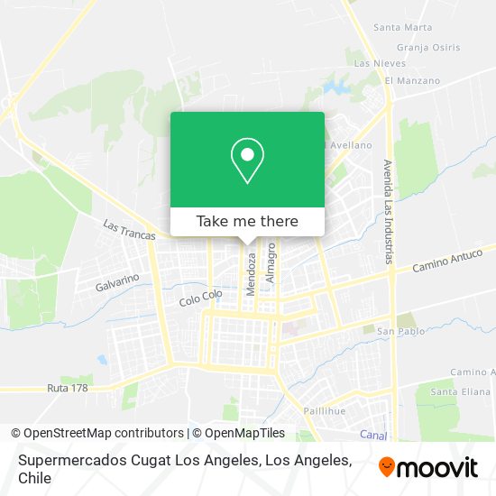 Mapa de Supermercados Cugat Los Angeles