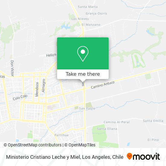 Ministerio Cristiano Leche y Miel map