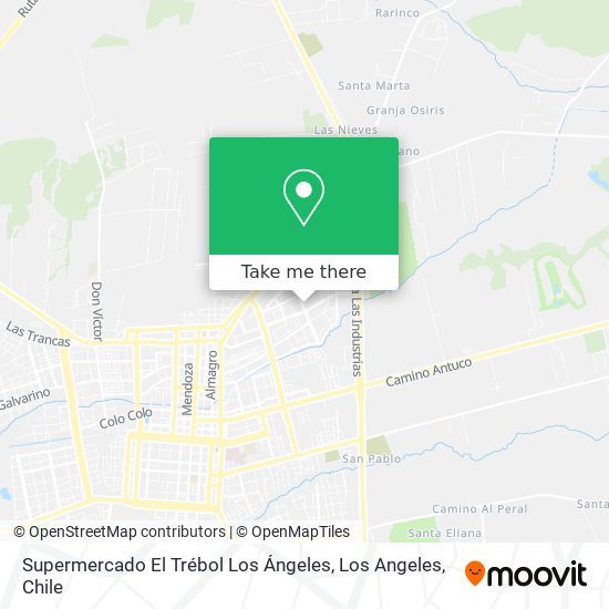 Mapa de Supermercado El Trébol Los Ángeles