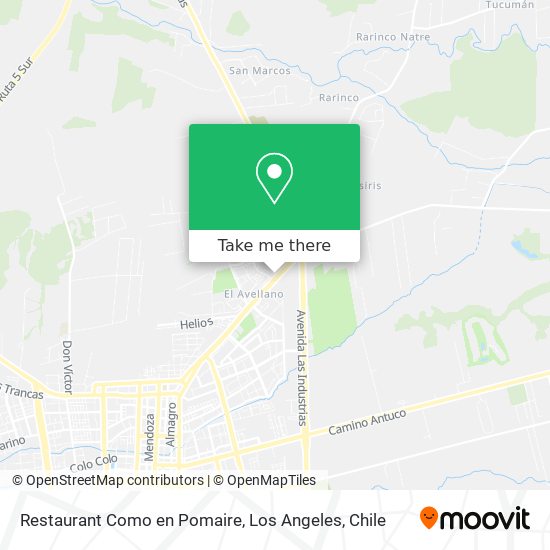 Restaurant Como en Pomaire map