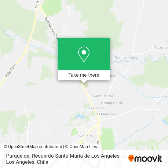 Parque del Recuerdo Santa Maria de Los Angeles map