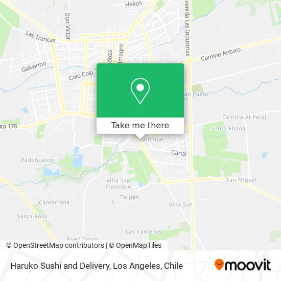 Haruko Sushi and Delivery map