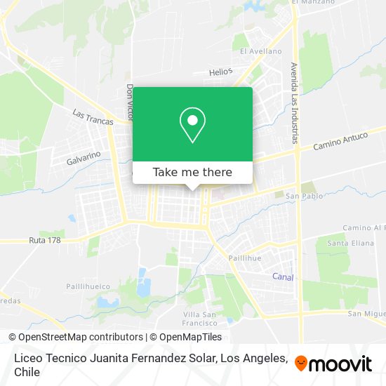Mapa de Liceo Tecnico Juanita Fernandez Solar