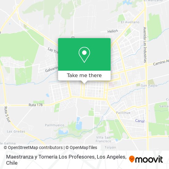 Mapa de Maestranza y Tornería Los Profesores