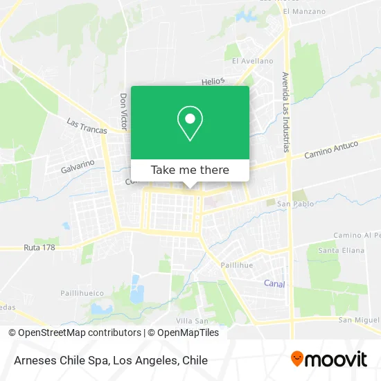 Arneses Chile Spa map