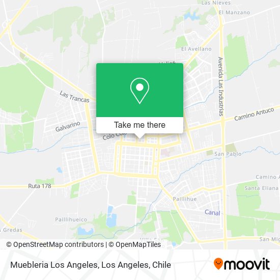 Mapa de Muebleria Los Angeles