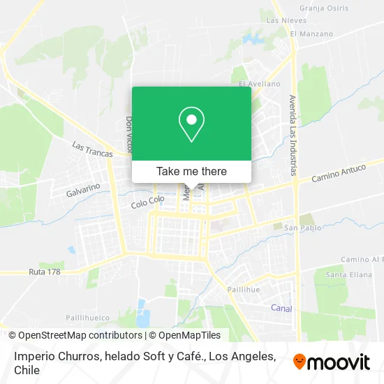 Imperio Churros, helado Soft y Café. map