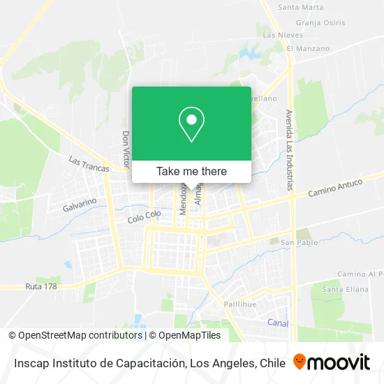 Mapa de Inscap Instituto de Capacitación