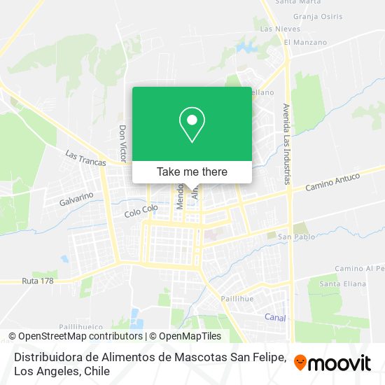 Mapa de Distribuidora de Alimentos de Mascotas San Felipe