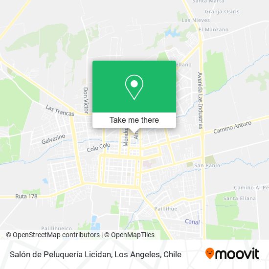 Mapa de Salón de Peluquería Licidan