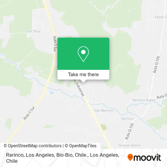 Rarinco, Los Angeles, Bio-Bio, Chile. map