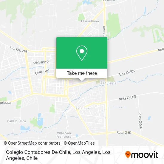 Colegio Contadores De Chile, Los Angeles map