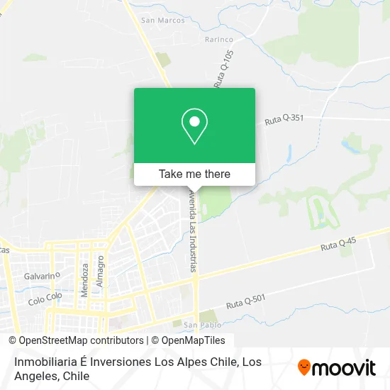 Inmobiliaria É Inversiones Los Alpes Chile map