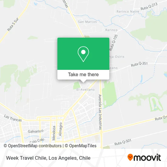 Week Travel Chile map