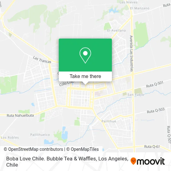 Boba Love Chile. Bubble Tea & Waffles map