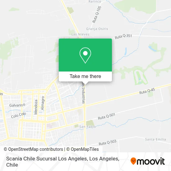 Scania Chile Sucursal Los Angeles map