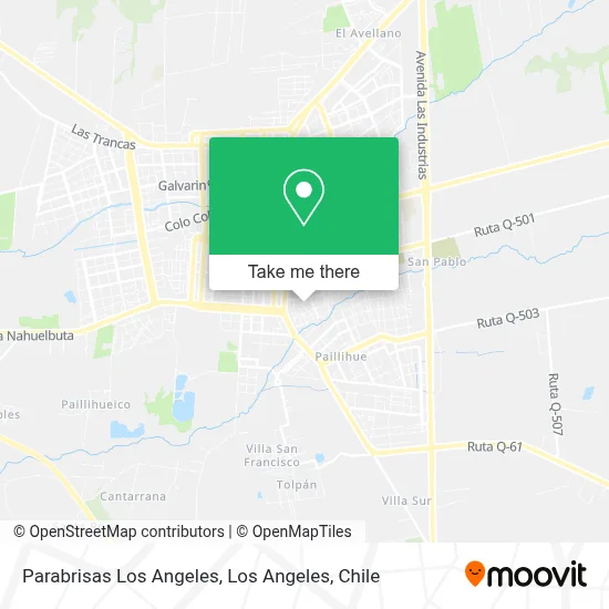 Parabrisas Los Angeles map