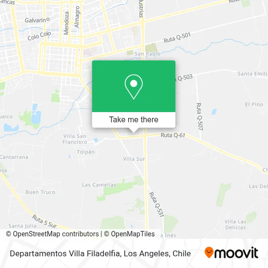 Departamentos Villa Filadelfia map