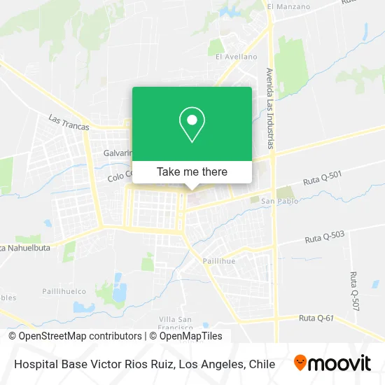 Hospital Base Victor Rios Ruiz map