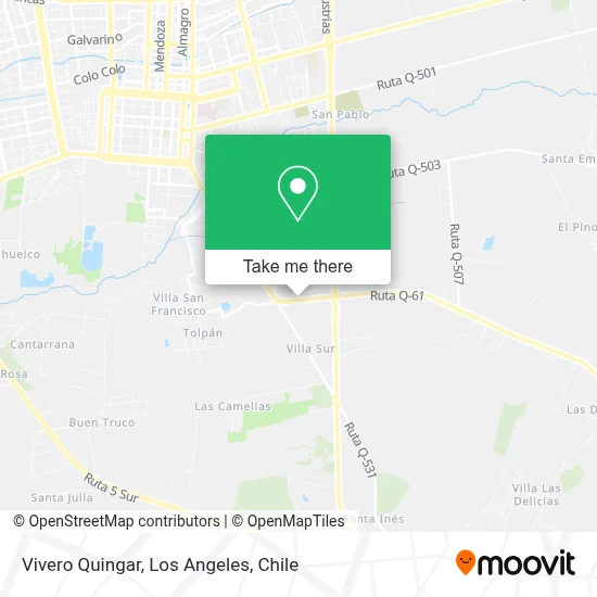 Vivero Quingar map