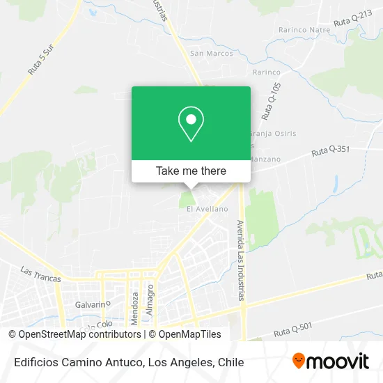 Edificios Camino Antuco map