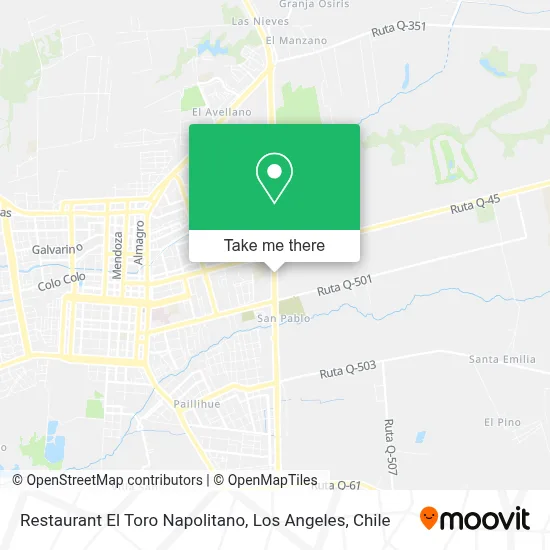 Restaurant El Toro Napolitano map