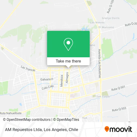 AM Repuestos Ltda map