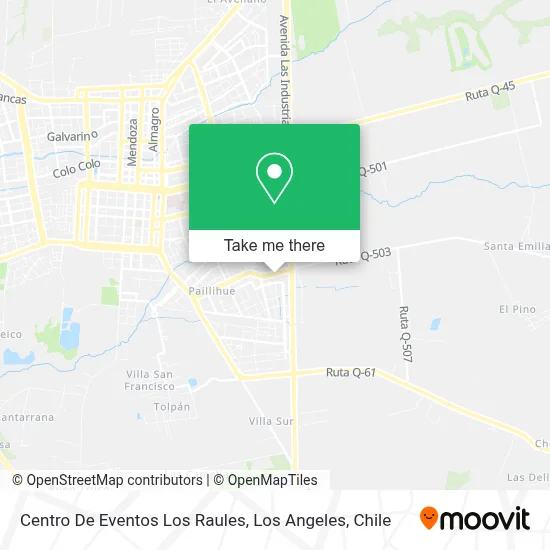 Centro De Eventos Los Raules map