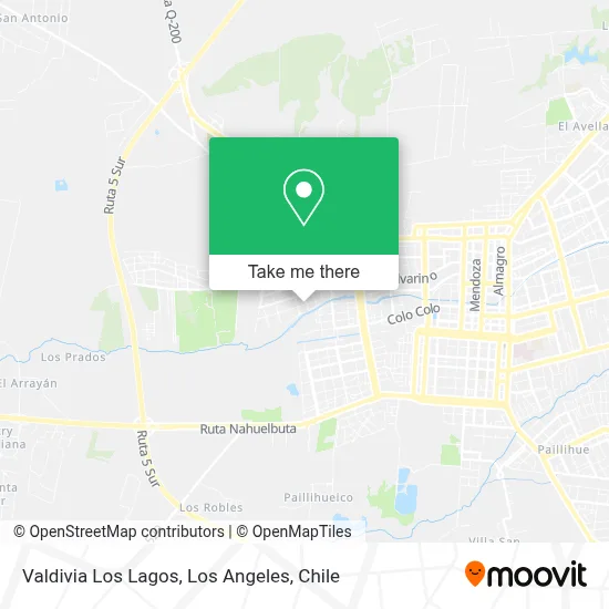 Valdivia Los Lagos map