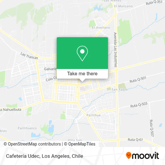 Cafetería Udec map