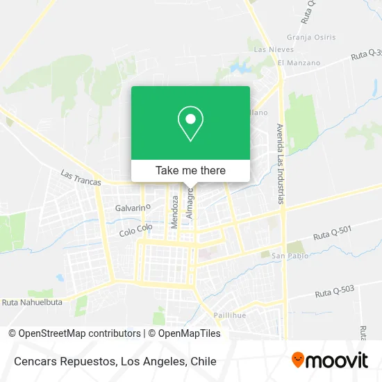 Cencars Repuestos map
