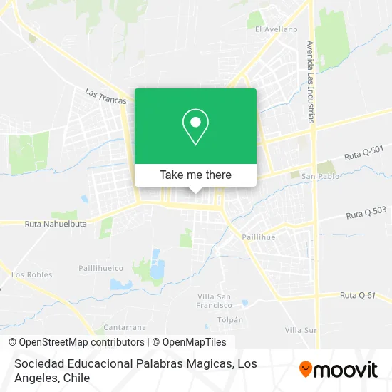 Sociedad Educacional Palabras Magicas map