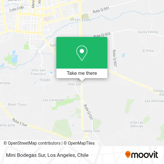Mini Bodegas Sur map