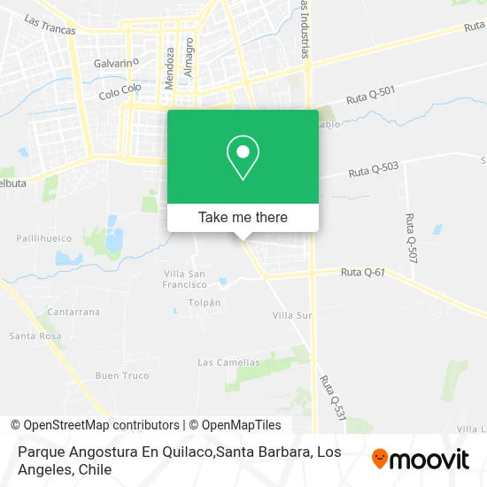 Parque Angostura En Quilaco,Santa Barbara map