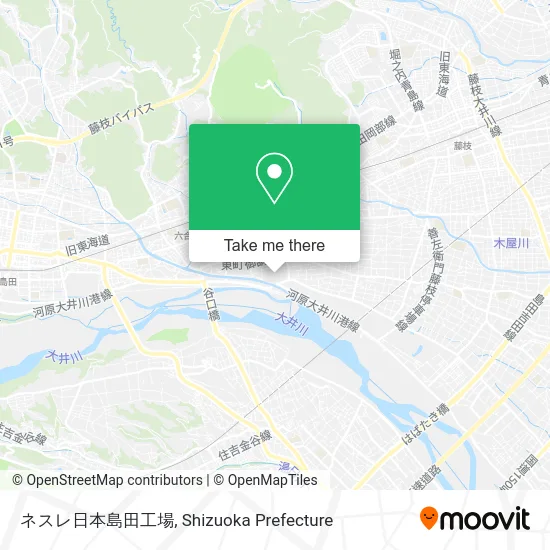 Nestle Japan Shimada Factory map