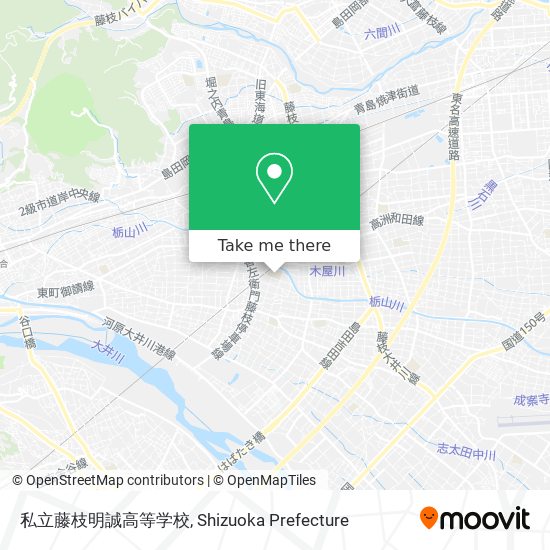 私立藤枝明誠高等学校 map