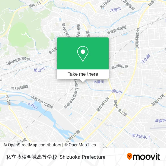 私立藤枝明誠高等学校 map