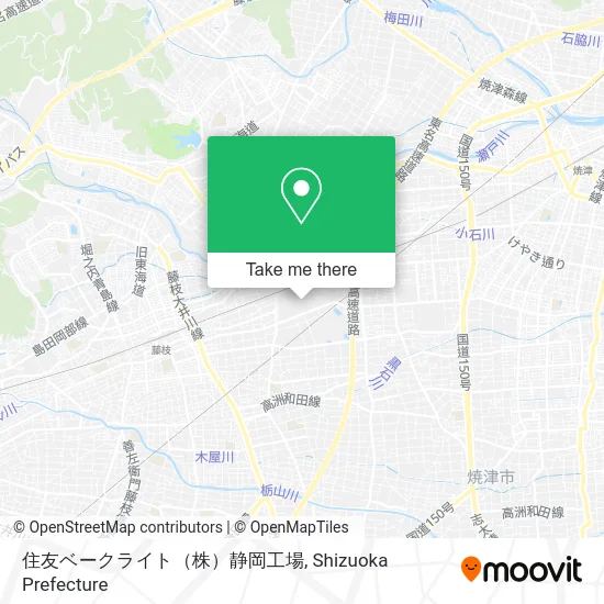 Sumitomo Bakelite Shizuoka Factory map