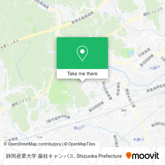 Shizuoka Sangyo University Fujieda Campus map